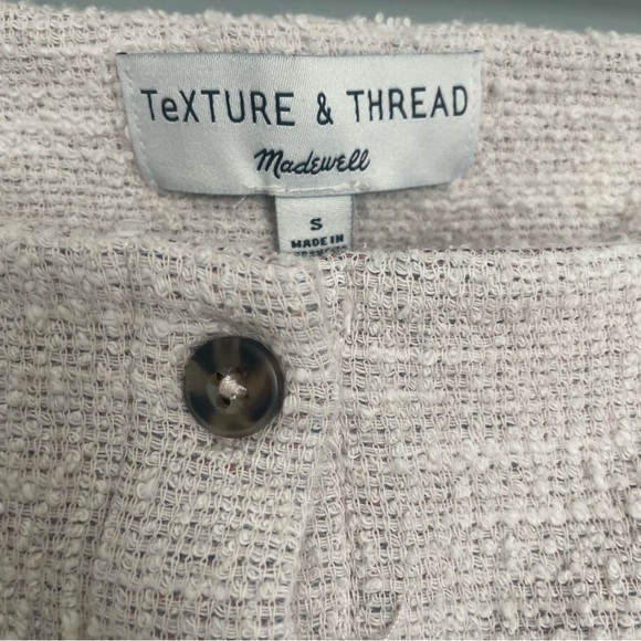 Madewell 100% Cotton Stripe Button Front Square Neck Top - Picture 6 of 9